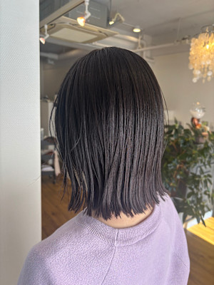 黒髪×外ハネ