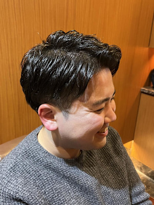 銀座　アイロンパーマ　サイドフィット　理容室