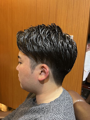 銀座　アイロンパーマ　サイドフィット　理容室　床屋