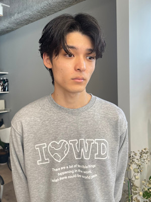 メンズニュアンスセンターパート