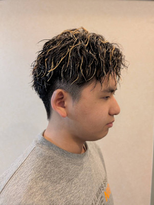 ツイスパパーマ×ハイライト