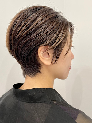 前下がりショート・ボブ/絶壁解消/前髪あり/20代/30代/
