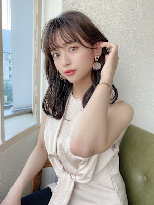 イメチェンウルフひし形シルエット外ハネボブ美髪ワンカール 