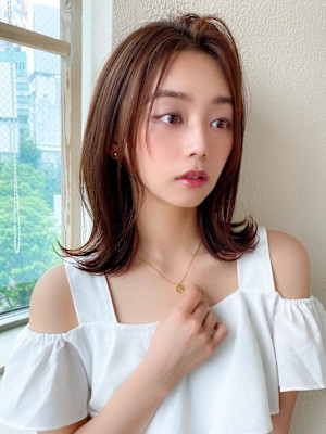 イメチェンウルフひし形シルエット外ハネボブ美髪ワンカール 