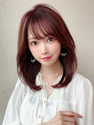 イメチェンウルフひし形シルエット外ハネボブ美髪ワンカール 