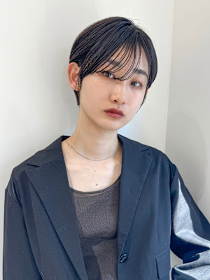 イメチェン外ハネボブ美髪ワイドバングレイヤーショート/原宿