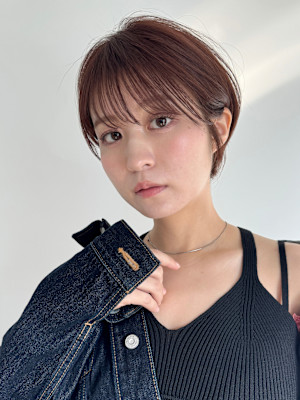 イメチェン外ハネボブ美髪ワイドバングレイヤーショート/原宿