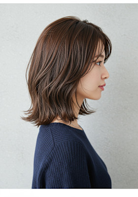 30代40代50代外はねボブレイヤー髪質改善酸性ストレート縮