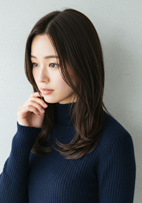 30代40代50代顔周りレイヤー髪質改善酸性ストレート