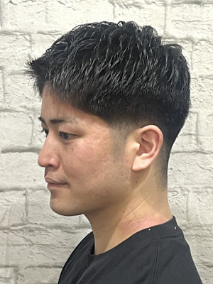 メンズ／ベリーショート／アップバング