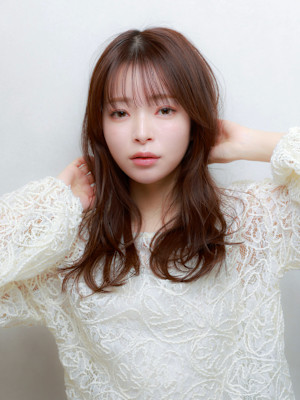 美髪レイヤー×外国人風艶感マロンベージュカラー