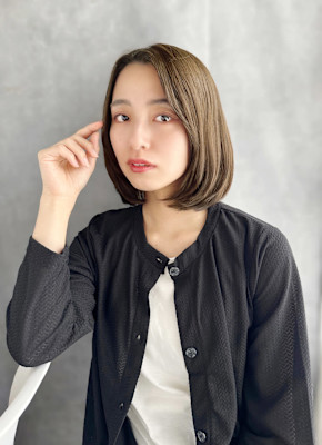 20代30代40代　重めカジュアル外国人透明感小顔ボブ