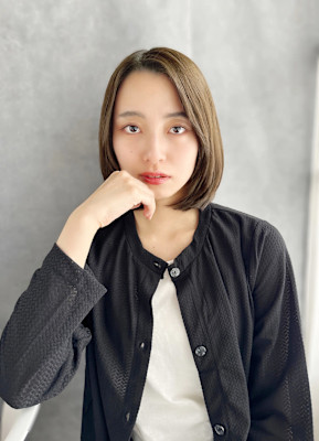 20代30代40代　重めカジュアル外国人透明感小顔ボブ