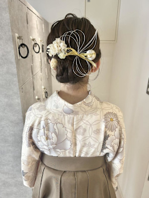 【Nanaka】ふわふわシニヨン＋袴着付け