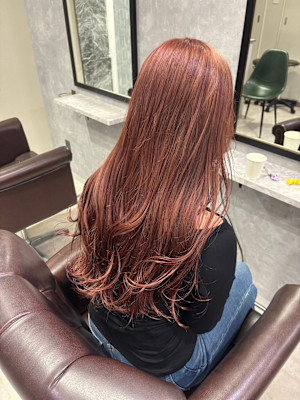 1ブリーチ×ピンクベージュ