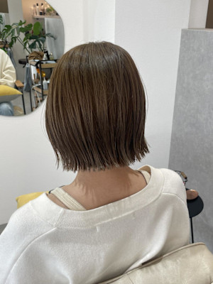 20代30代大人可愛い切りっぱなしぷつっとミニボブ