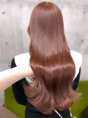 ピンクベージュ×艶髪◎髪質改善トリートメント