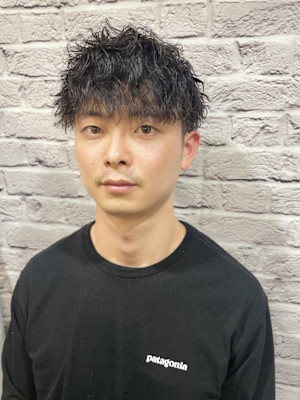 ツーブロックツイストスパイラルパーマ