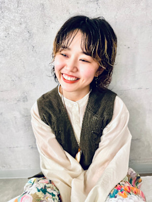 【似合わせ】ウルフパーマ×ハイライト