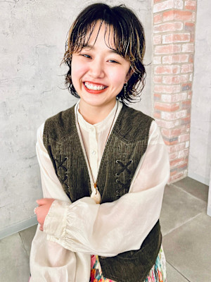 【似合わせ】ウルフパーマ×ハイライト