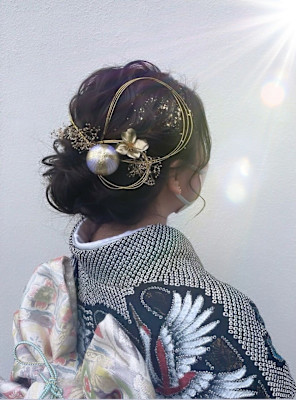 着物に合うアップアレンジ♪