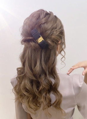 綺麗めハーフアップ♪