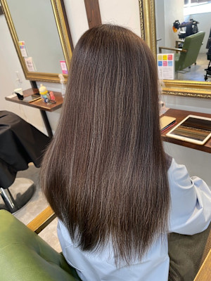 髪質改善/縮毛矯正/酸性ストレート/ブラウンベージュ/韓国風