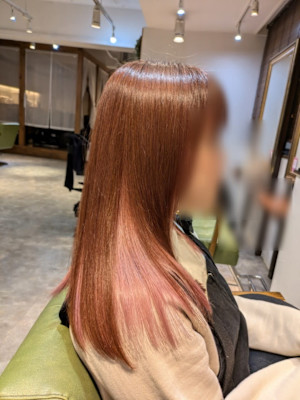 髪質改善/縮毛矯正/酸性ストレート/暖色系/インナーカラー