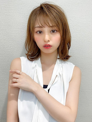 イメチェンウルフひし形シルエット外ハネボブ美髪ワンカール 