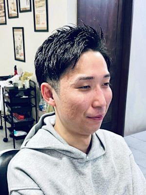 【20代 男性】カジュアル七三ツーブロ（大宮/バーバー）