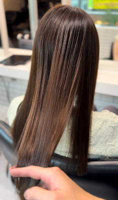 髪質改善＊美髪カラーブラウン＊美髪【Zina高槻】