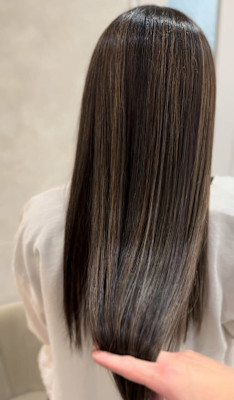 ハイライトカラーミルクティーベージュケアブリーチダブルカラー