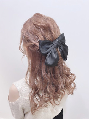 ゆるふわハーフアップ♪