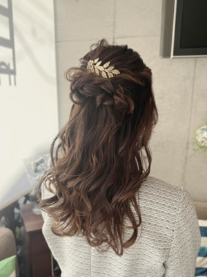 似合わせダウンスタイル/ハーフアップ/ゆるふわ巻き