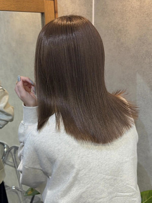 ○ブリーチなしで赤みが消えるベージュカラー