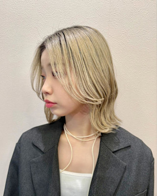 ボブ×大人ボブ×レイヤーボブ×前髪なし×横浜×20代30代