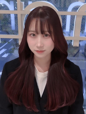 韓国風ボルドーカラー/暖色