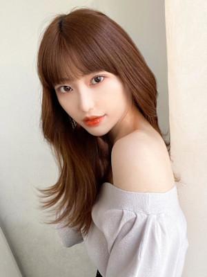 韓国風レイヤーイメチェンハッシュカットワイドバング美髪