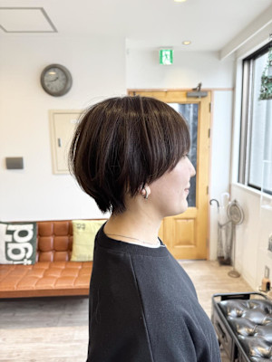 ハイライト×マッシュショート