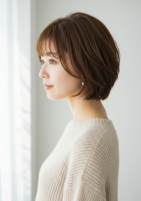 30代40代50代ひし形ボブ髪質改善白髪染め酸性ストレート