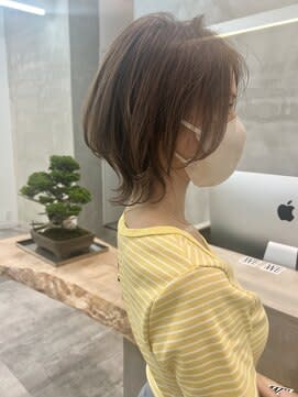 マスクでも素敵なネオウルフ　ウルフカット　ボブウルフ　ウルフ