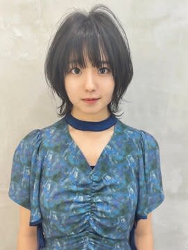 ダークグレージュ×小顔ウルフカット　ウルフ　ネオウルフ