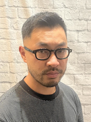 メンズ／ハイフェード／ベリーショート／アップバング