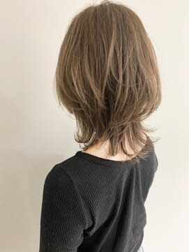 ミディアムウルフ×大人ハイライトボブウルフ　ウルフカット