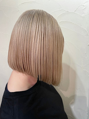 【ハイトーン】ホワイトミルクティー×プツンボブで儚げ透明感