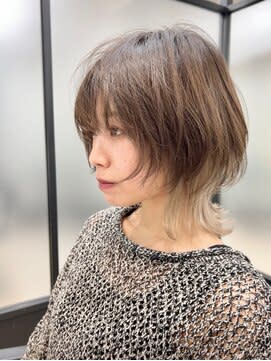 インナーカラー×ネオウルフボブウルフ　ウルフカット