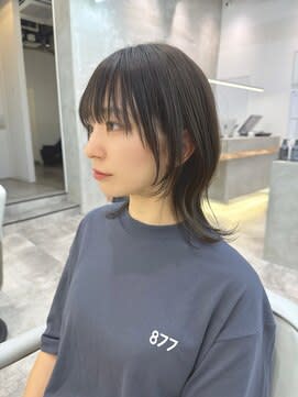 カーキグレージュ×ウルフカット　ウルフ　ネオウルフ