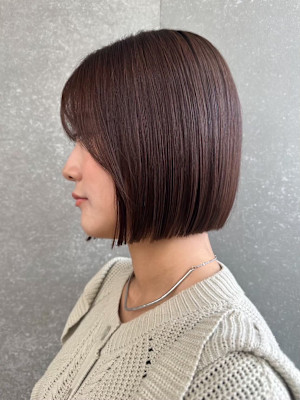 イメチェン外ハネボブ美髪ワイドバングレイヤー髪質改善縮毛矯正