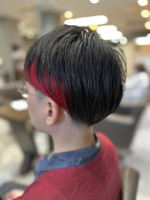 メンズ/インナーカラー/レッド