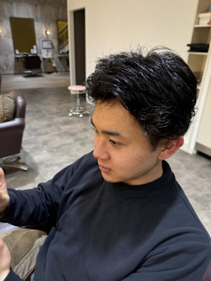 『メンズ』癖を活かしたスタイル